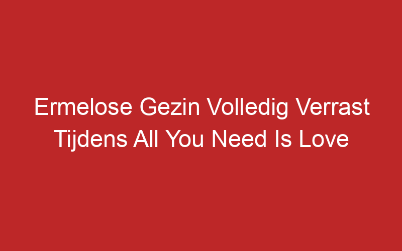 Ermelose Gezin Volledig Verrast Tijdens All You Need Is Love