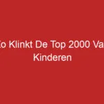 Zo Klinkt De Top 2000 Van Kinderen